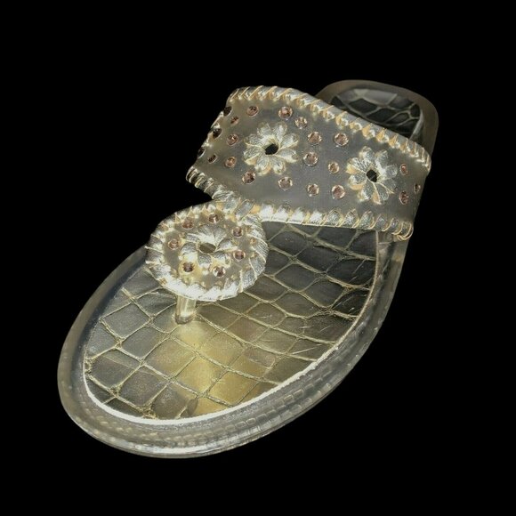 Stuart Weitzman Indiana Jelly Whipstitch‎ Thong Slide Sandals - Picture 3 of 9